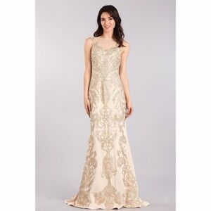 SLEEVELESS Champagne Gold Dress 1701